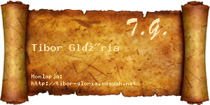 Tibor Glória névjegykártya